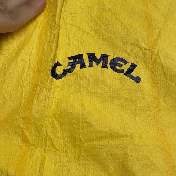 VTG 1992 JOE CAMEL Cigarettes Yellow Windbreaker Jacket Coat Size XL 90s - Picture 5 of 9